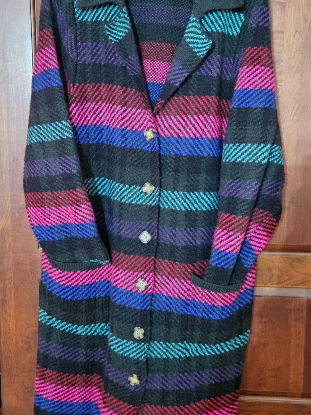 Torrid 3 Sweater Long Cardigan Duster Jacket Striped Knit Rainbow Coat  18W-22W